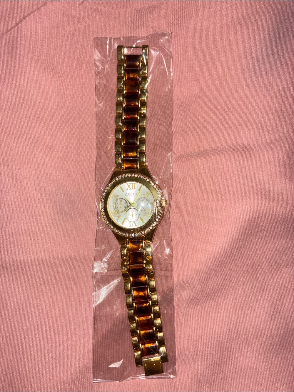 Gold tone and Tortoiseshell Watch